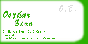 oszkar biro business card